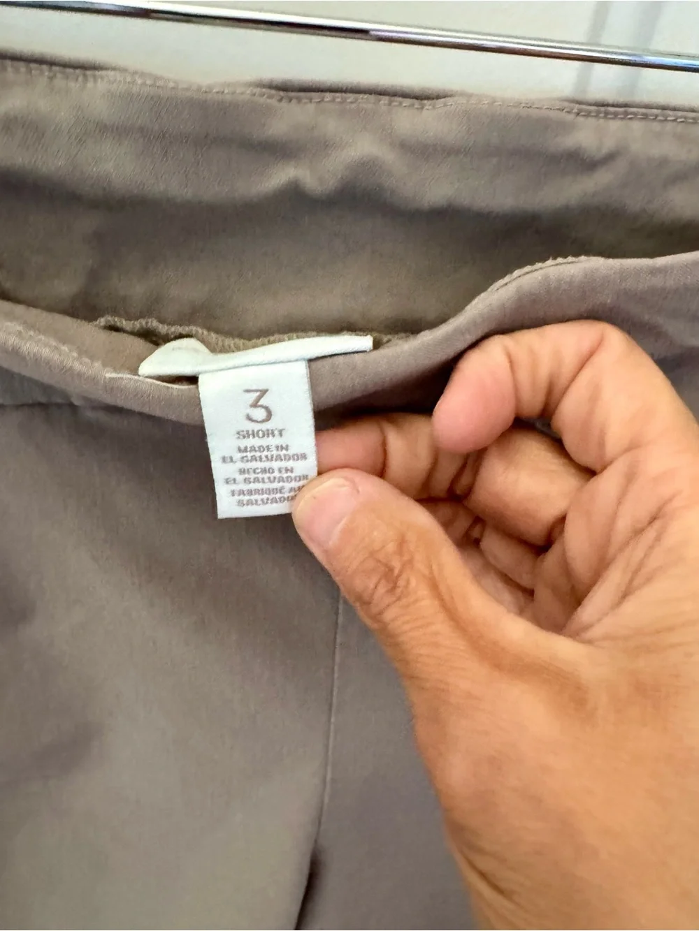Chico's Olive-Tan Pull-On Bermuda Shorts - Picture 3 of 4